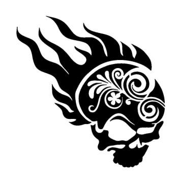 Flaming Sugar Skull